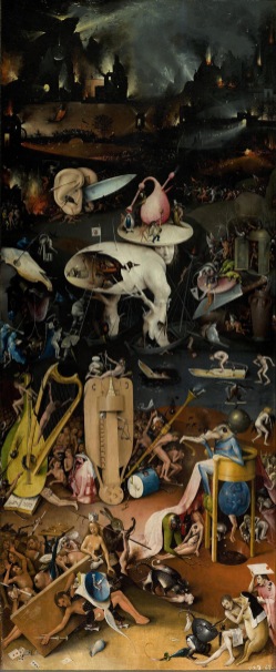 Bosch Garden of Earthly Delights: third panel: Hell